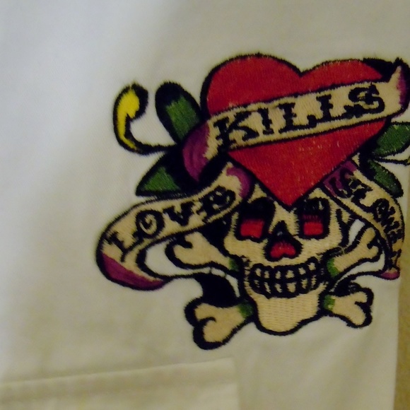 Ed Hardy Size 30 White Tatoo Chinos - Picture 8 of 8